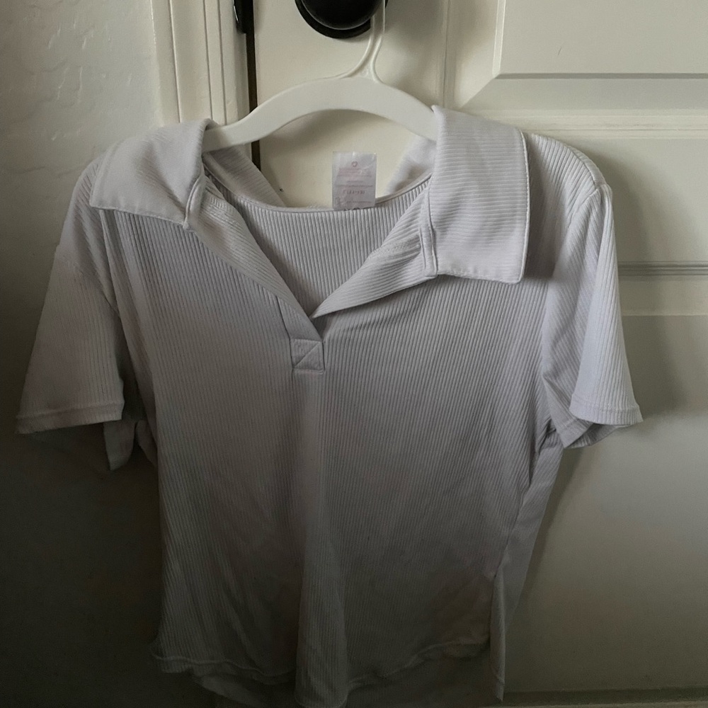 White collared shirt!